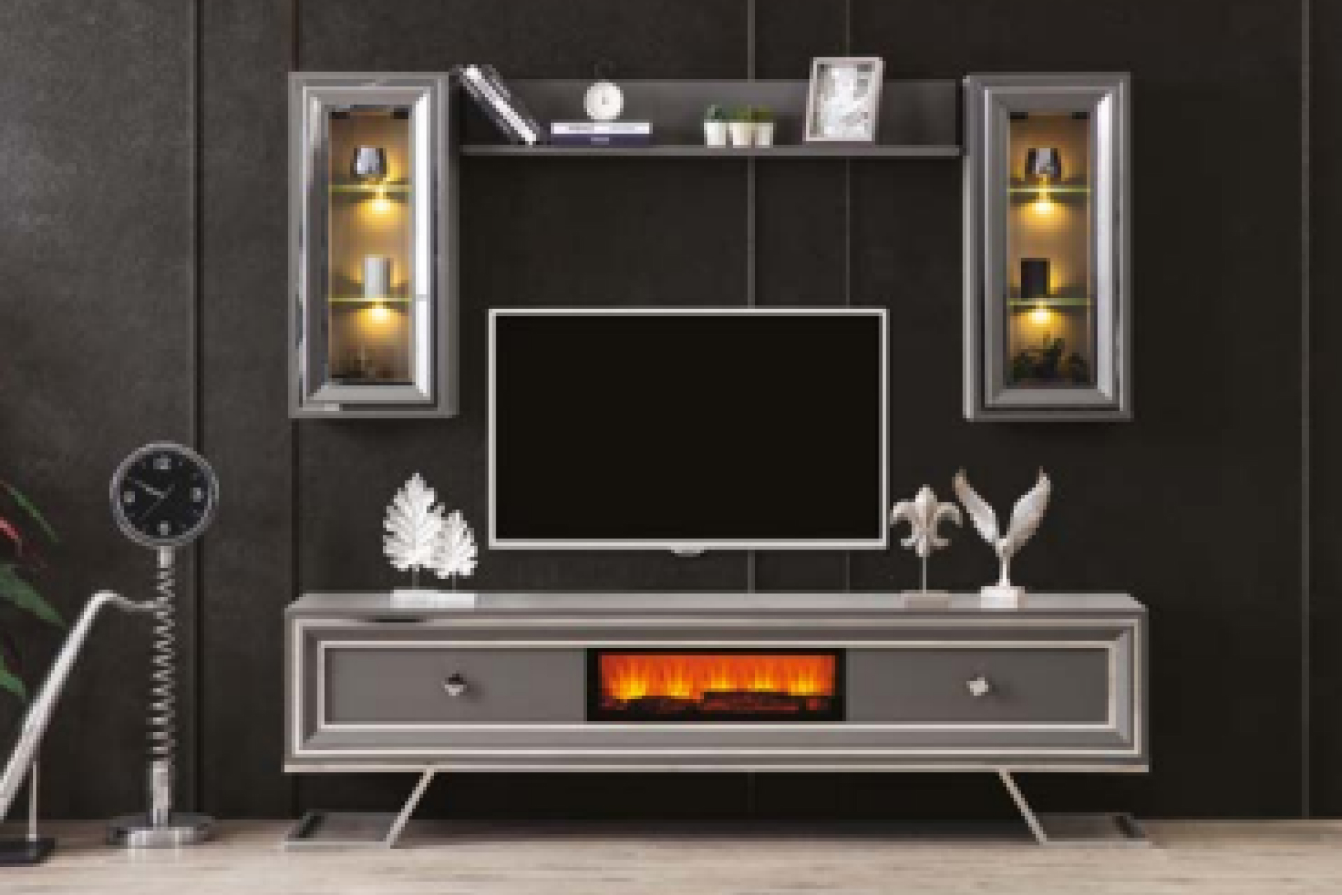 asos şömineli tv ünitesi takımı inegöl mobilya benim mobilyam-1